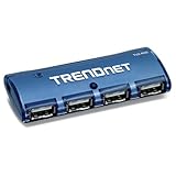 TRENDnet 4-Port High Speed USB Hub with Power Adapter TU2-400 (Blue)