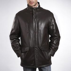 BGSD Men's Thinsulate Filled New Zealand Lambskin Leather Coat