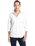 Dickies Womens Long Sleeve Stretch Poplin Shirt, White, Medium