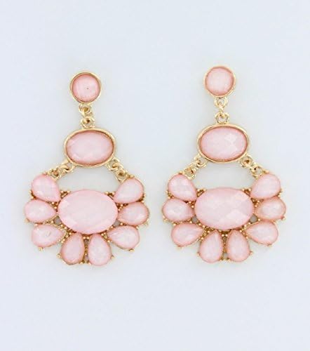 Acrylic Flower Chandelier Earrings
