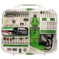 Kawasaki 840589 190-Piece Rotary Tool and Accessory Kit