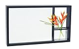 Boom Mirror Shelf w/Vase , Coffee Bean
