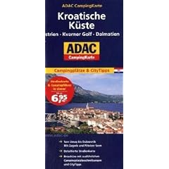 ADAC Campingkarte Kroatien: Stra�enkarte & Campingf�hrer in einem! Istrien - Kvarner Golf - Dalmatien - Campingpl�tze & City Tipps (Camping und Caravaning)