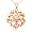 10k Rose Gold Diamond Flower Pendant (1/20 cttw, I-J Color, I3 Clarity)