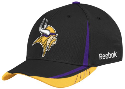 NFL Men's Minnesota Vikings Sideline Draft Hat - Tw94Z (Black, Small/Medium)