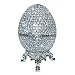 Faberge Egg Box Platinum Colored Swarovski Crystals, Silver Jewelry Box with Ring Insert, Pill Box, Trinket Box, Certificate of Authenticity