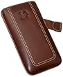Original Suncase Echt Ledertasche (Lasche mit R�ckzugfunktion) f�r Samsung Galaxy S II Plus (i9105P) und Galaxy S II (i9100) S2 in braun