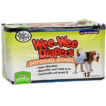 Wee-Wee Disposable Doggie Diapers, Large
