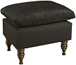 Pillow Top Ottoman Micro Suede Chocolate Brown