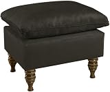 Pillow Top Ottoman Micro Suede Chocolate Brown