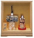 一秀 作 ひな人形 木目込 雛人形 神雛 5号 木目ケース入