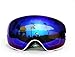 COPOZZ Snowmobile Snowboard Skate Bikeboard Ski Goggles with Detachable Wide Vision Double Lens Anti-fog Extra-large Spherical Lens Snow Multicolor Professional Mountain Climbing Gear Helmet Compatible Unisex