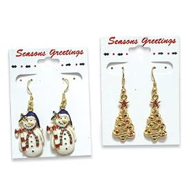 Christmas Dangle Earrings! 12 Holiday Styles Available