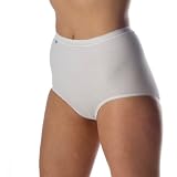 3 Ladies Smooth Cotton White Full Briefs with Lycra. Sizes 12-30 (24-26)