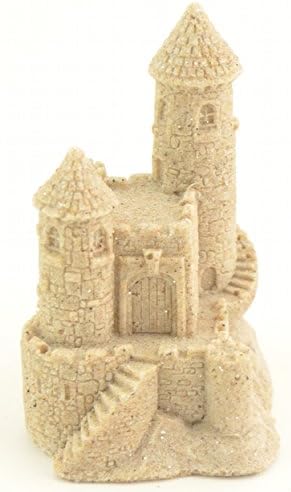SANDDECO Sand Castle Figurine 119 Beach Wedding Reception Decor 3.75" Tall (Natural)