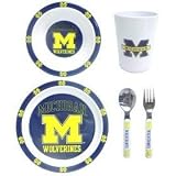 Michigan Wolverines NCAA Children's 5 Piece Dinner Set