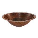 Premier Oval Under Counter Hammered Copper Bath Sink LO20FDB