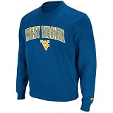 NCAA West Virginia Mountaineers Automatic Crewneck Pullover (Navy, Medium)
