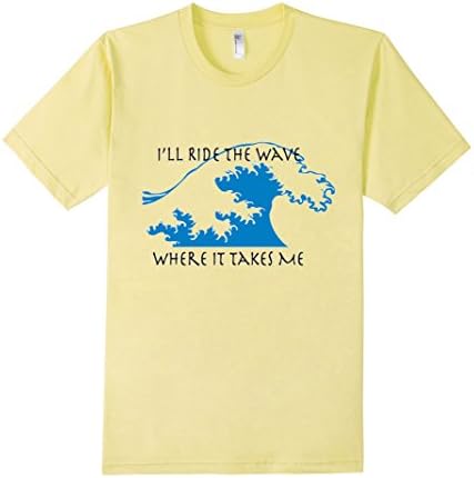 Men's I'll Ride the Wave Where it Takes Me Large Lemon