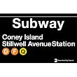 Coney Island Metal Subway Sign