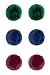 Set of Three Cz Stud Earrings - 5 mm Emerald, title=