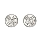Satya Jewelry Silver Om Stud Earring