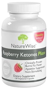 NatureWise Raspberry Ketones Plus+ Weight Loss Supplement and Appetite Suppressant 120 Capsules