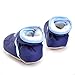 Enteer Infant Waterproof Snow Boots Premium Soft Sole Anti-Slip Warm Winter Prewalker Toddler Boots (7-12months, navy)