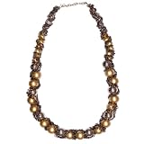 JousJous.com Gold and Silver Pearls Thorn of Pearls Necklace, Matinee Length, 24" Long ~ JousJous.com