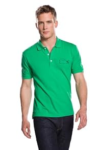 Short Sleeve Modern Fit Garment Washed Oversized Croc Pique Polo
