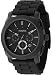 Fossil Men's Machine FS4487 Black Silicone Quartz Watch with Black Dial