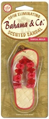 American Covers 06712 Car Air Freshener, Sandal With Tropical Breeze Scent - Quantity 4