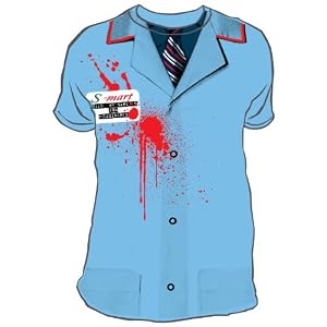 Army Of Darkness Hello, My Name Is Big Print Subway T-Shirt In Powder Blue