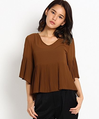 OZOC(オゾック)プリーツ切替ブラウス&キャミソール