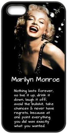 First Design Funny Marilyn Monroe Quote RUBBER iphone 5 Durable Case (J02)