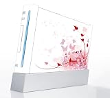 Pink Butterfly Fantasy Decorative Protector Skin Decal Sticker for Nintendo Wii Console