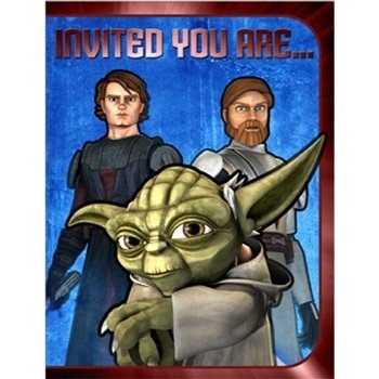 41qOnH7xzLL Star Wars   The Clone Wars Invitations, 8ct