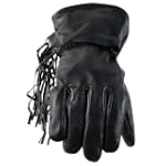 Leather Gloves - Men's Motorcycle Leather Gloves with Fringes & Lined GL2070