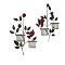 Set of 2 Flower Candle Sconces with Glass Cups