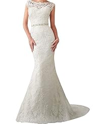 Cowl Neck Lace Ruched Backless Beaded Vintage Sheer Mermaid Sleeveless Wedding Dress  with a Brush/Sweep Train 