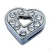 Slider Charms Dangle 10 mm - Heart with Zirkonia motif, jewellery making kits