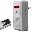 mumbi Tür Gong schnurlose Türklingel - Plug In für die Steckdose + Blinklicht / bis 75 Meter Reichweite!