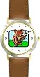 Koala on Branch - Koala Bear Animal - WATCHBUDDY&reg; DELUXE TWO-TONE THEME WATCH - Arabic Numbers - Brown Leather Strap-Children's Size-Small ( Boy's Size & Girl's Size )