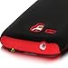 E LV 2 in 1 Hard Soft High Impact Hybrid Armor Defender Case Combo for Samsung Galaxy S3 Mini i8190 with 1 Black Stylus and E LV Microfiber Digital Cleaner (Red Samsung Galaxy S3 Mini)