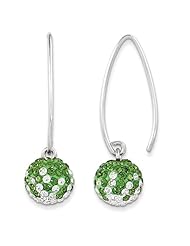 Sterling Silver Swarovski Elements New York Spirit Ball Earrings