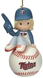 Precious Moments Minnesota Twins Girl on Baseball Ornament