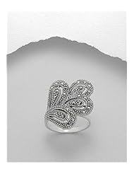 Marcasite Ring In 92.5 Sterling Silver