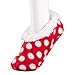 Snoozies Dots and Hearts Fleece Lined Womens Footies