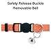 Pawtitas Reflective Cat Collar with Safety Buckle and Removable Bell Cat Collar Kitten Collar Orange Cat Collar One Size