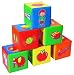 6 Piece Activity Cubes -- Educational Soft Puzzle Building Blocks